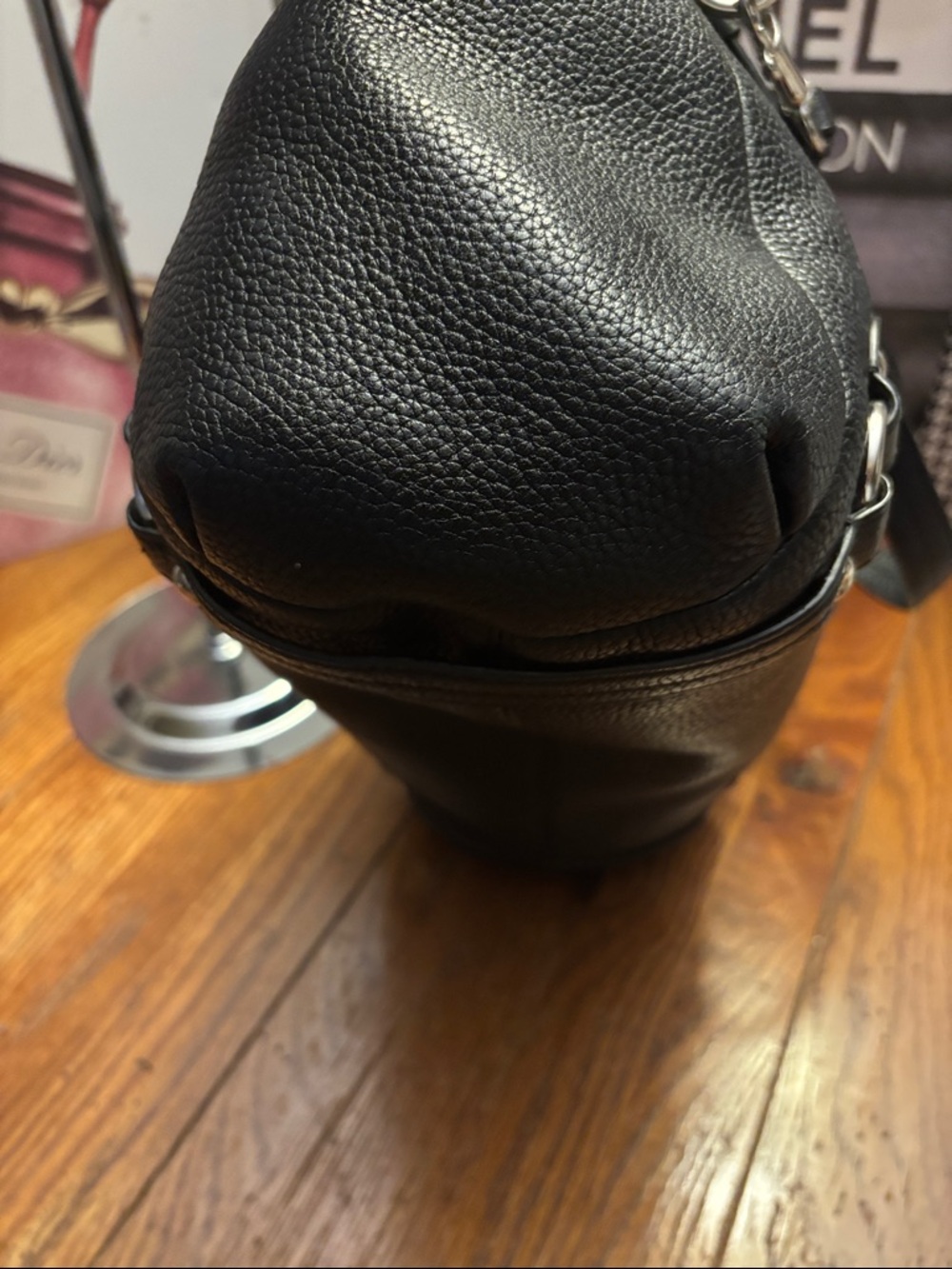 Coach Madison Alexandra Black Pebbled Leather Tote - Picture 7 of 13